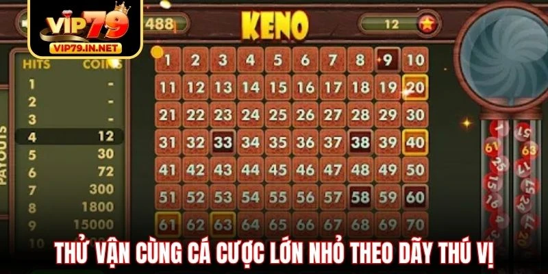 Thử vận cùng cá cược lớn nhỏ theo dãy thú vị